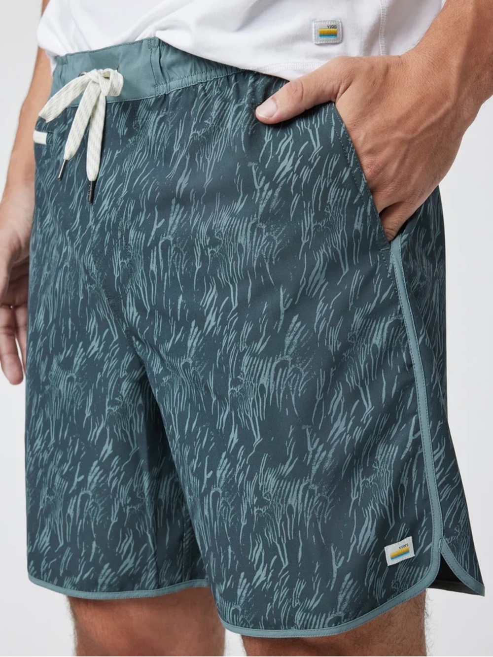 Vuori Men’s XL Kore Shorts 7” Lined Print Athletic Running Shorts